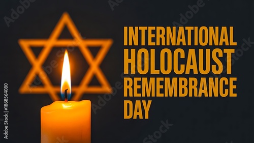 International holocaust remembrance day candle memorial design
