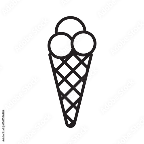 ice cream line icon. vektor. 