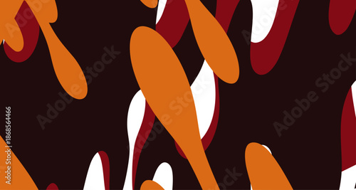 seamless pattern with red and yellow flowers