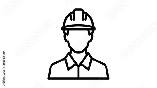 Construction worker in hard hat and uniform