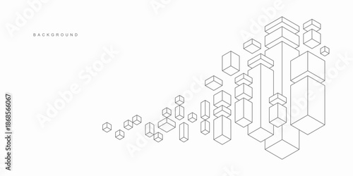 Abstract geometric technological background. Vector creative design.