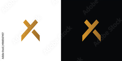 Simple and strong letter X initials logo design
