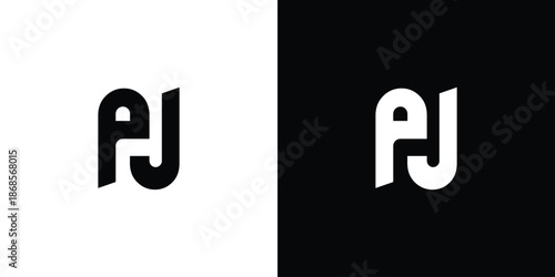 Unique and strong letter AJ initials logo design
