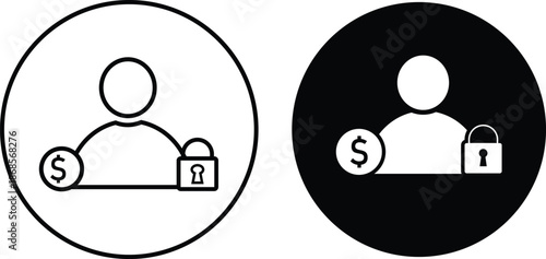 Guarantor icon set. Loan security symbols. Banking and legal agreement signs. Financial witness graphic design
