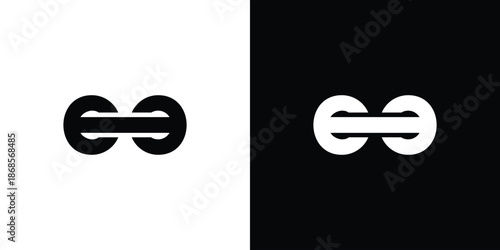 Unique and strong letter EE initials logo design
