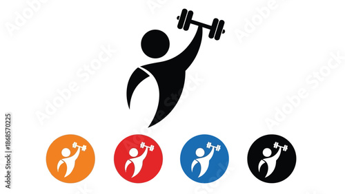 Dynamic fitness icons for motivation and strength