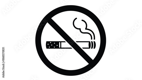 No smoking sign with cigarette symbol