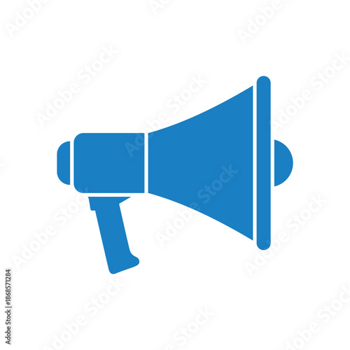 Announcement speaker solid icon for marketing campaigns and communication messages on white background