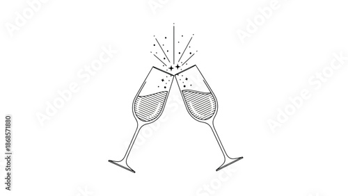 Celebrating success with champagne toast