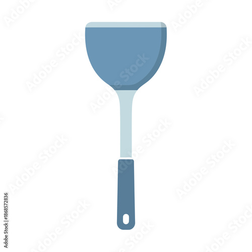 Modern blue and grey flat spatula, an essential cooking utensil and versatile kitchen tool for efficient food preparation, perfect for flipping and stirring