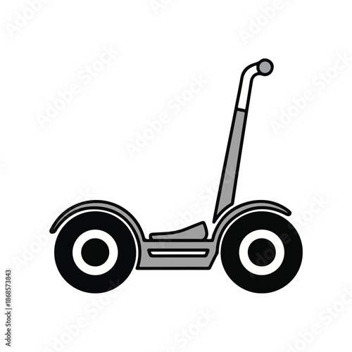 Vector illustration of a black heavy farm tractor vehicle isolated on white background as an industrial machinery transport icon for construction and agricultural work equipment