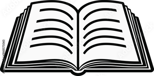 Open book vector illustration
