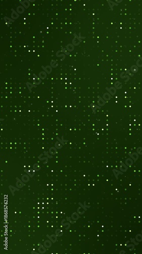 digital green abstract background vertical. Motion graphic, wallpaper or a screensaver, composition seamless looping