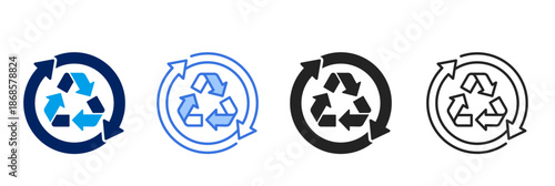 Recycle  Icon Set Different Style Collection. 