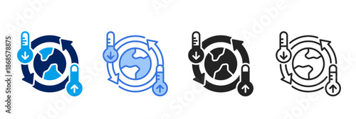 Climate  Icon Set Different Style Collection. 