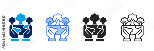 Conservation  Icon Set Different Style Collection. 