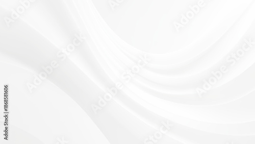Abstract white background with soft flowing curves and gentle light variations