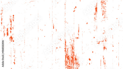 Abstract orange streaks and splatters on a bright white background texture