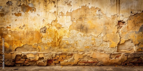 Wallpaper Mural Awe-inspiring Aged Wall with Exposed Brickwork and Textured Plaster, Perfect for Design Projects Torontodigital.ca