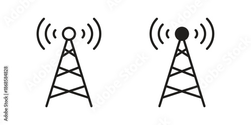 Antenna icons for website design and development, app development. EPS10