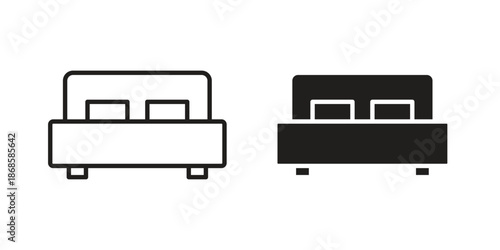 Bed icons for website design and development, app development. EPS10