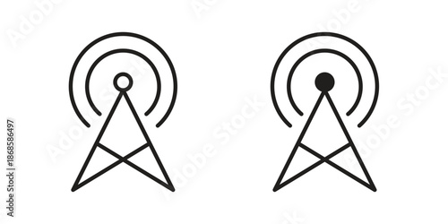 Broadcast icons for website design and development, app development. EPS10