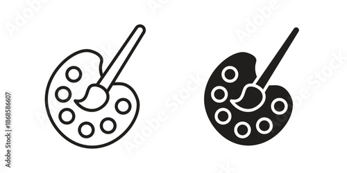 Brush and Palette icons for website design and development, app development. EPS10