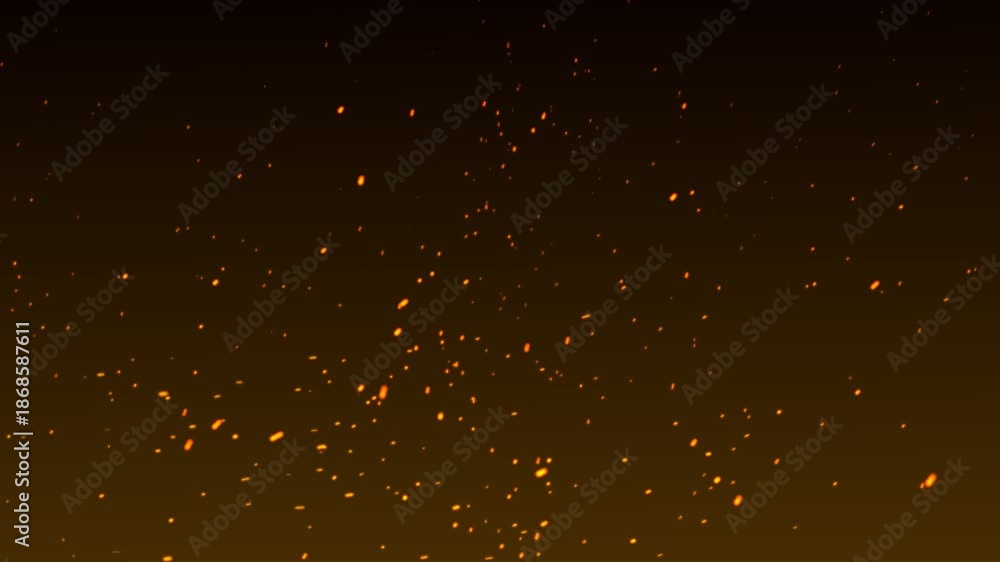 Glowing cinematic fire particles rising up with smoke and haze. Fire ...