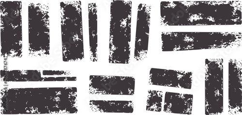 Dark gray distressed rectangular shapes grunge texture abstract