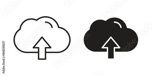 Cloud upload icons for website design and development, app development. EPS10