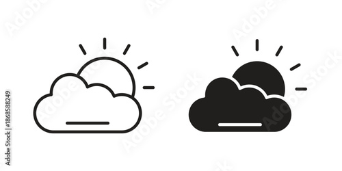 Cloudy Day icons for website design and development, app development. EPS10