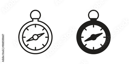 Compass icons for website design and development, app development. EPS10
