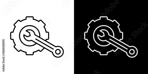 Maitenance White Icon Set Design