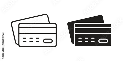 Credit card icons for website design and development, app development. EPS10