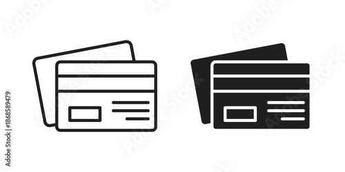 Credit card icons for website design and development, app development. EPS10