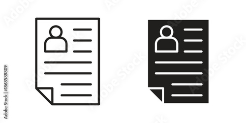 CV icons for website design and development, app development. EPS10
