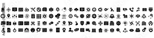 Settings icon vector set. Setup Illustration sign collection. Support symbol. Fix or repair logo.
