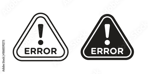 Error icons for website design and development, app development. EPS10