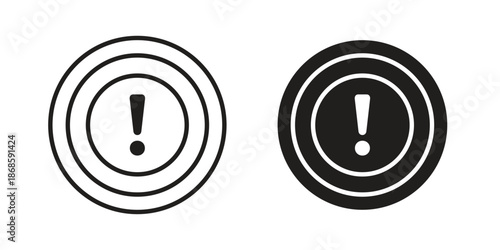 Exclamation button icons for website design and development, app development. EPS10