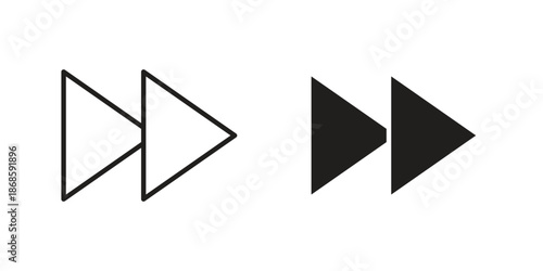 Fast forward icons for website design and development, app development. EPS10