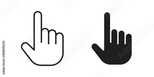 Finger icons for website design and development, app development. EPS10