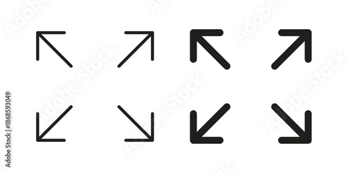 Expand icons for website design and development, app development. EPS10