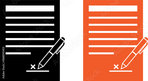 Two document icons with pencils crossed out, symbolizing editing mistakes