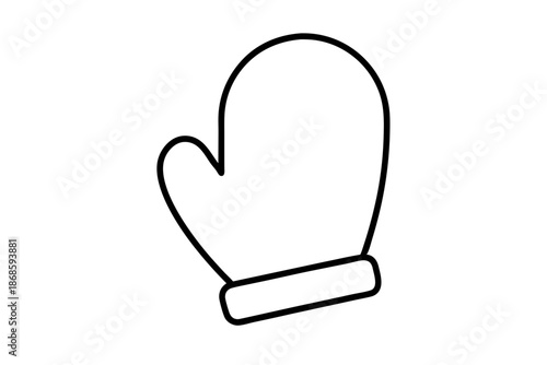 Oven Mitt Kitchen Safety Icon Vector Illustration for Cooking and Baking