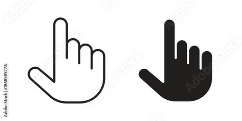 Hand pointer icons for website design and development, app development. EPS10