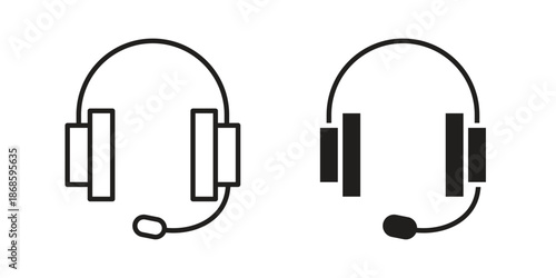 Headphones icons for website design and development, app development. EPS10