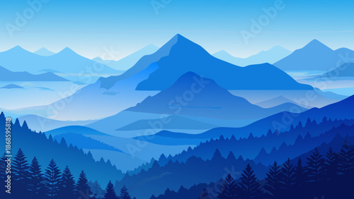 mountain landscape in the morning
