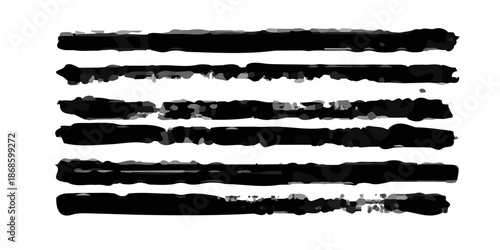 Black ink splats and paint splashes create a grunge texture on a torn paper frame with ripped edges for a blank banner design