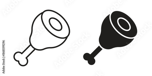 Meat icons for website design and development, app development. EPS10