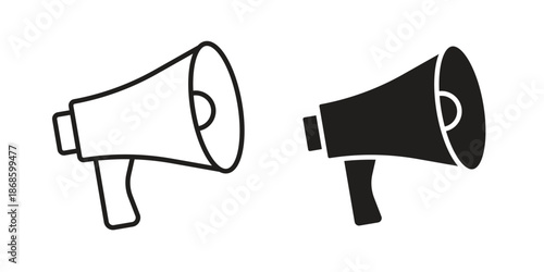 Megaphone icons for website design and development, app development. EPS10